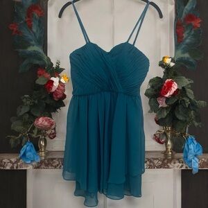 NEW Hailey Logan by Adrianna Papell Turquoise Y2K Fairy Ethereal Dress Girl's 5